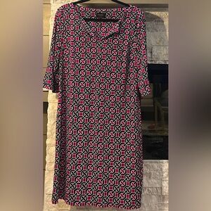 Laundry by Design pink and black geometric print lagen look size 12